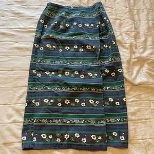 Vintage western faux wrap skirt 100% cotton